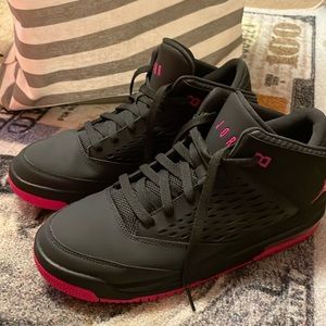 Nike Woman Air Jordan Flight Origin 4 Black Basketball Shoe Sneaker Size 9.5